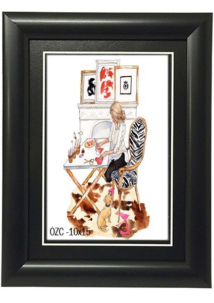 Hediyelik Çerçeve Dekorasyon Ev Home Ofis Resim Çerçevesi 10X15 Siyah