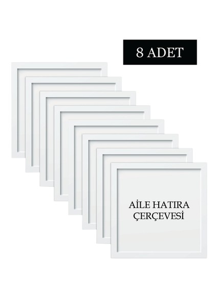 8 Adet Aile Çerçeve Seti Tablo Seti Boş Çerçeve Masa Üstü Çerçeve Hediyelik Çerçeve