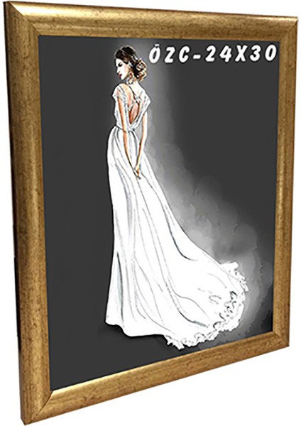 Hediyelik Çerçeve Ev Home Ofis Kişiye Özel Resim Çerçevesi Masaüstü 24X30 Altın fiyatları
