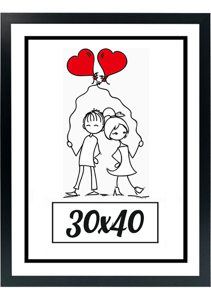 30X40 -2'li Fotoğraf Çerçevesi -(Siyah-Beyaz) Modern Ofis Sanat Ev Home Ofis Dekoratif fiyatları
