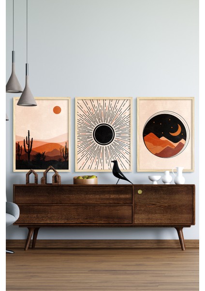 Ahşap Çerçeveli Modern Minimal Tablo Çerçeveler Dekorasyon Ahşap Çerçeve