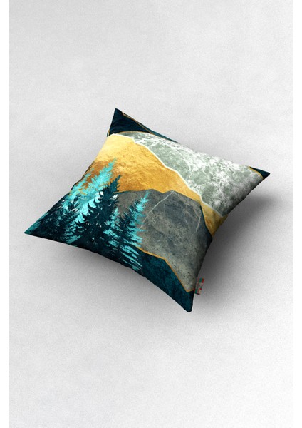 Yastık Baskı Kırlent Dekoratif Yastık 40X40 Suni Deri Yastık