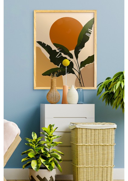 Çerçeveli Güneş Poster Ahşap Çerçeve Tekli Tablo Çerçeveler Dekorasyon Ev Dekoru