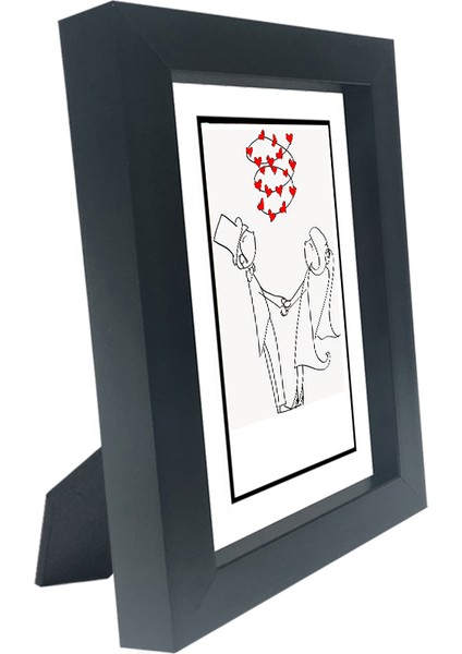 18X24 2'li Fotoğraf Çerçevesi Siyah-Beyaz Modern Ofis Sanat Ev Home Ofis Dekoratif Çerçeve