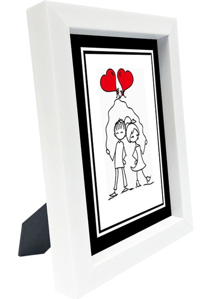 18X24 2'li Fotoğraf Çerçevesi Siyah-Beyaz Modern Ofis Sanat Ev Home Ofis Dekoratif Çerçeve