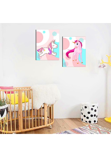 Bebek Odası Çocuk Odası Doğumgünü Parti Pano Tablo Mdf Baskı Dekorasyon Hayvanlar Diyarı Resim Çerçeveli Çocuk Odası 20X30