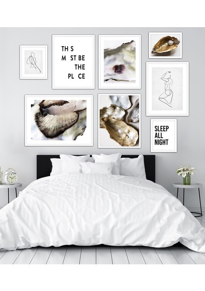 Özcanlar Dekorasyon Konsept Çoklu Çerçeveler Baskılar Baskı Seti Ev Dekoru Tablo Poster