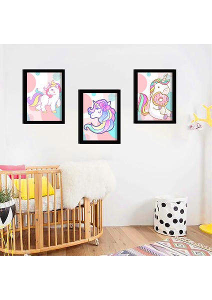 Bebek Odası Çocuk Odası Doğumgünü Parti Pano Tablo Mdf Baskı Dekorasyon Hayvanlar Diyarı Resim Çerçeveli Çocuk Odası 30X40
