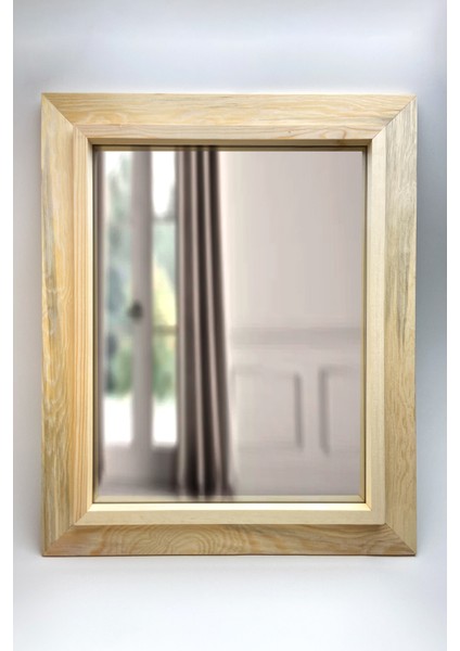 Ahşap Çerçeveli Dekoratif Ayna Doğal Ahşap Çerçeveli Modern Ayna
