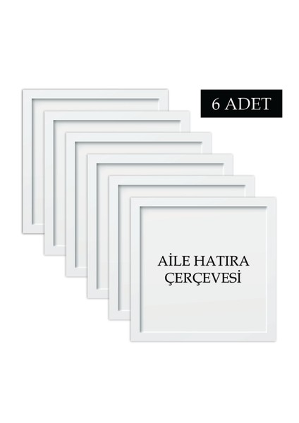 6 Adet Aile Çerçeve Seti Tablo Seti Boş Çerçeve Masa Üstü Çerçeve Hediyelik Çerçeve