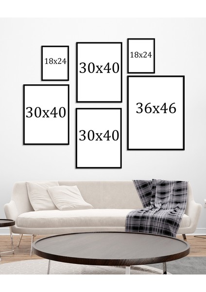 Özcanlar Dekorasyon Çoklu Çerçeveler Baskılar Baskı Seti Ev Dekoru Tablo fiyatları