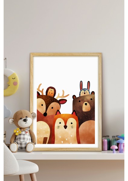 Çerçeveli Bebek ve Çocuk Odası Tablo Seti Kız ve Erkek Doğum Kutlama