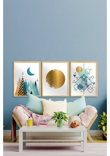 Ahşap Çerçeveli Modern Minimal Tablo Çerçeveler Dekorasyon Ahşap Çerçeve