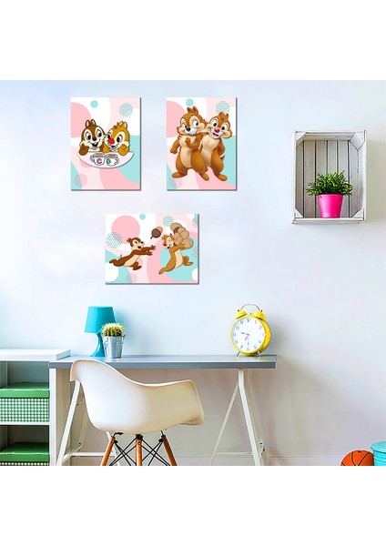 Bebek Odası Çocuk Odası Doğumgünü Parti Pano Tablo Mdf Baskı Dekorasyon Hayvanlar Diyarı Resim Çerçeveli Çocuk Odası 30X40