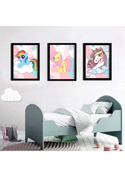 Bebek Odası Çocuk Odası Doğumgünü Parti Pano Tablo Mdf Baskı Dekorasyon Hayvanlar Diyarı Resim Çerçeveli Çocuk Odası 30X40