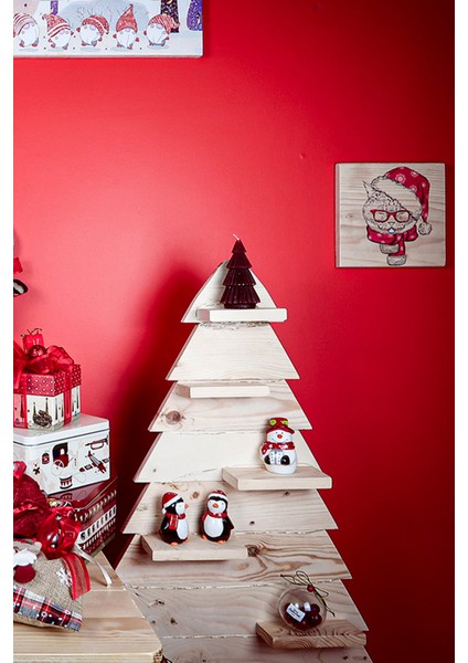 Yılbaşı Ağacı Ahşap Çam Ağacı Naturel Ahşap Dekoratif Ağaç Işık Hediyeli Ahşap Ağaç modelleri