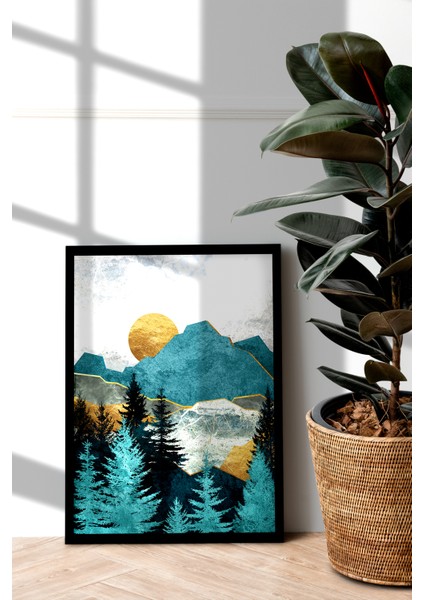 Çerçeveli Tablo Modern Sanatsal Dekorasyon Ev Dekoru Tekli Çerçeve Puzzle Çerçevesi