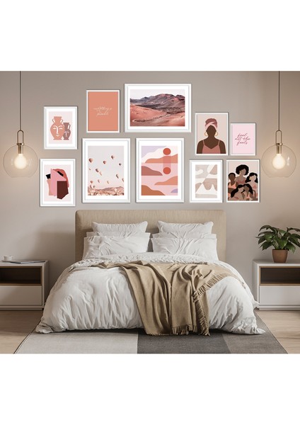 Özcanlar Dekorasyon Çoklu Çerçeveler Baskılar Baskı Seti Ev Dekoru Tablo