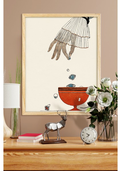 Çerçeveli Vintage Poster Ahşap Çerçeve Tekli Tablo Çerçeveler Dekorasyon Ev Dekoru