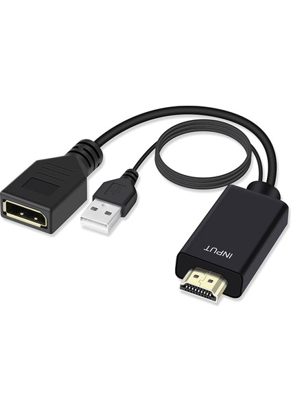 HDMI Display Dönüştürücü 4K HDMI To Displayport Kablo HDMI In Erkek Display Out Dişi 4K@60Hz HDMI - Dp Çevirici