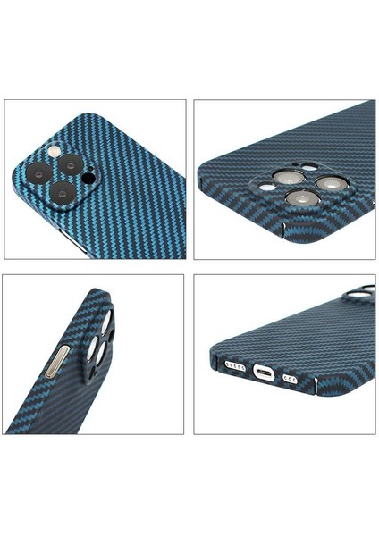 Kılıfshop Iphone 11 Pro Max Kılıf Carbon Fiber Magsafe Sert Mika + Ekran Koruyucu