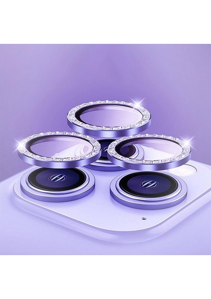 iPhone 14 Pro Max Uyumlu Swarovski Taşlı Kamera Koruyucu Lens