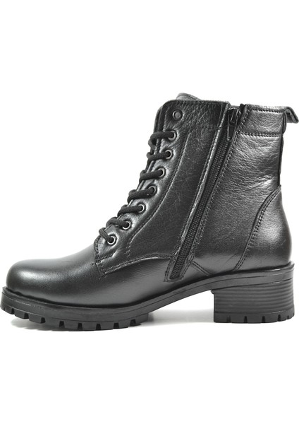 Ayakkabı Kny.11 Deri Siyah Kadın Postal Bot modelleri