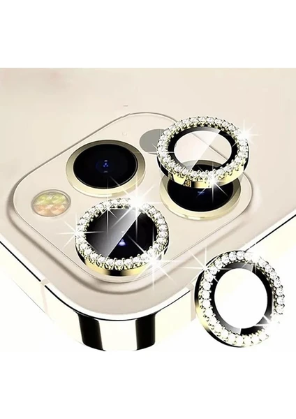 iPhone 14 Pro Max Uyumlu Swarovski Taşlı Kamera Koruyucu Lens