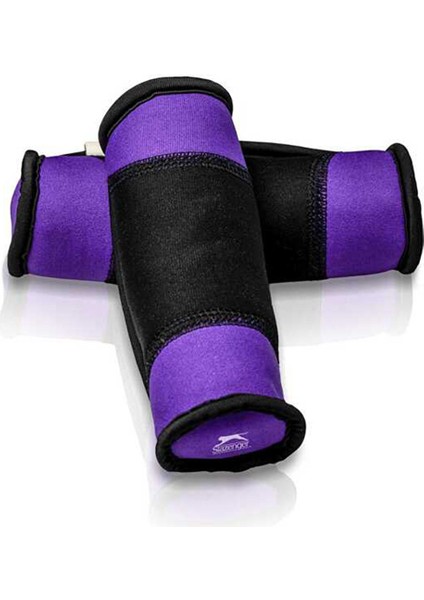 Tutacaklı Neopren Dambıl 1 kg + 1 kg Mor