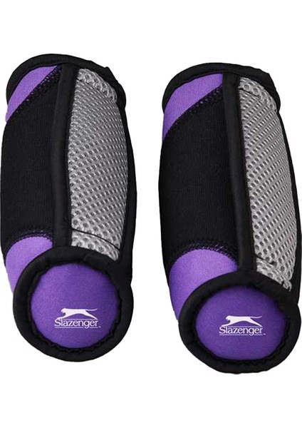 Tutacaklı Neopren Dambıl 1 kg + 1 kg Mor