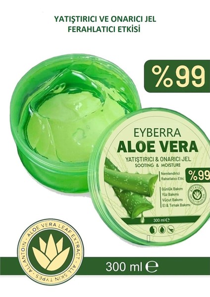 Aloe Vera 99% Yatıştırıcı ve Nemlendirici Jel 300'ML