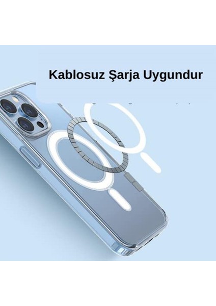 Iphone 14/14PRO/14MAX/14PROMAX Uyumlu Kablosuz Şarja Uygun Diamond Series Şeffaf Kılıflar (14PRO) fırsatları