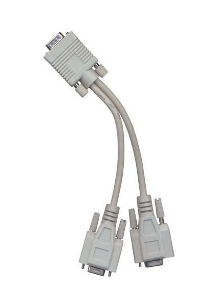 VGA Erkek 2xvga Dişi Kablo 20CM