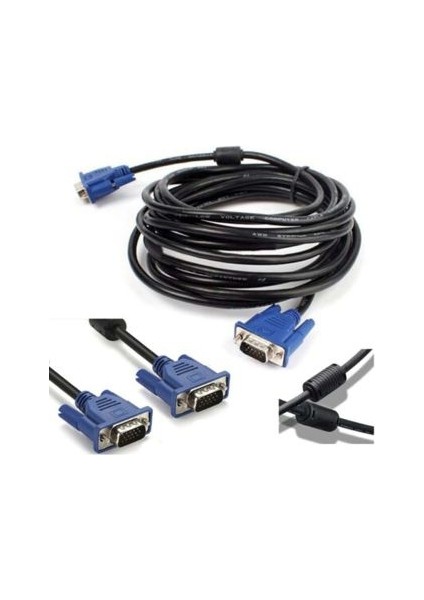 VGA Kablo 15 mt Siyah Renk