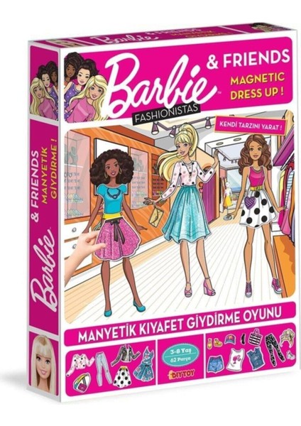Barbie Fashionistas Manyetik Kıyafet Giydirme Oyunu 62 Parça modelleri