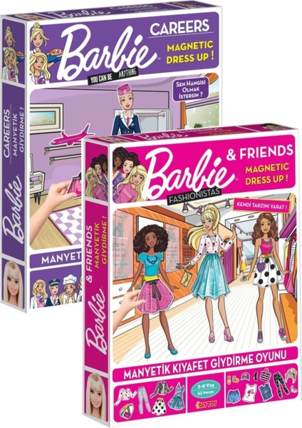 Barbie Manyetik Kıyafet Giydirme ve Barbie Diytoy Manyetik Kıyafet Giydirme Oyunu Lisanslı