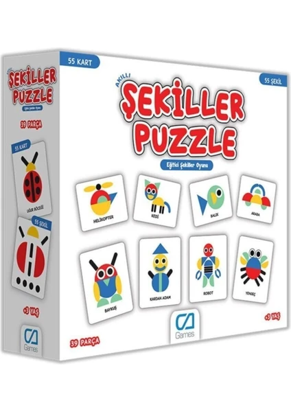 Ca Games 5114 , Şekiller Puzzle / 3 Yaş