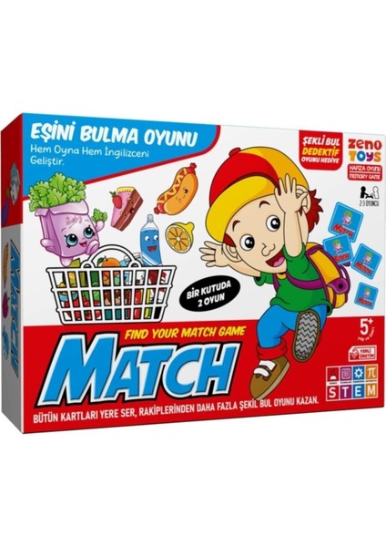 Zenotoys Zeno Toys Match 2 In1 Eşleştirme-Eşini Bulma Oyunu