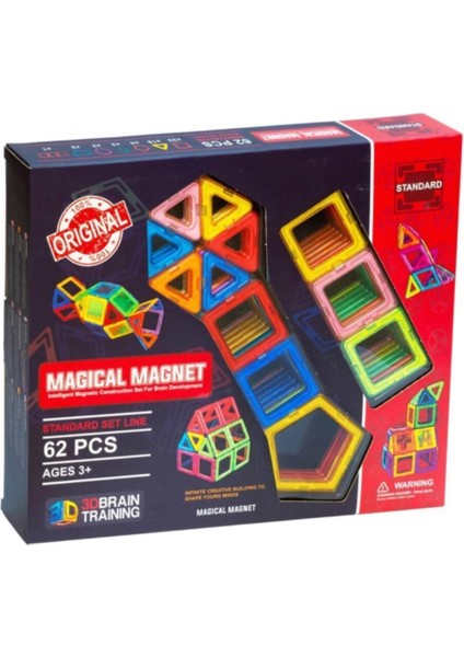 Başel Oyuncak Magical Magnet 62 Parça Oyun Seti