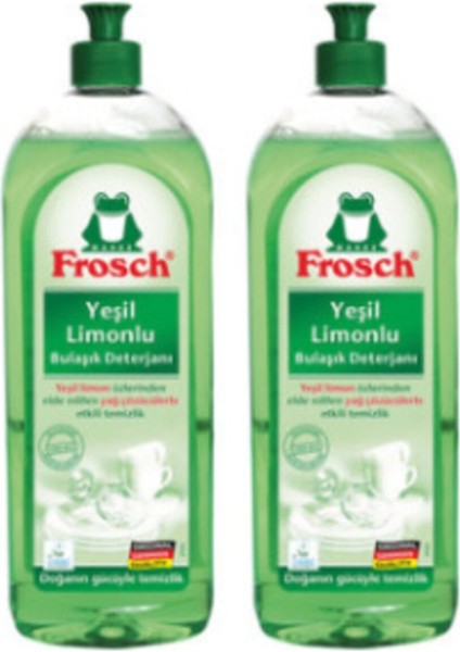 Yeşil Limonlu Bitkisel Sıvı Bulaşık Deterjanı 750 Ml. x 2 Adet