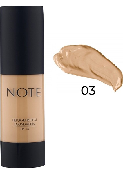 Detox & Protect Fondöten Canlandırıcı Etki 03 Medium Beige