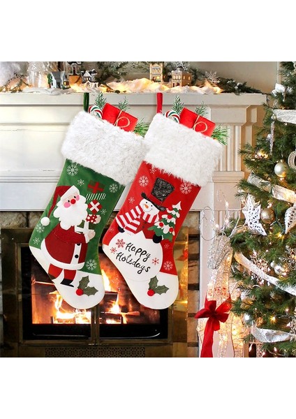 2 Noel Dekorasyon Kolye Noel Çorap (Yurt Dışından)