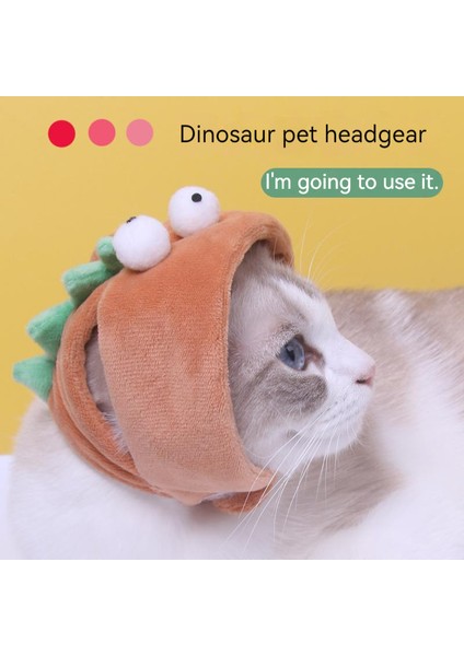 Dinozor Kedi Şapkası Evcil Hayvan Şapkası Evcil Hayvan Malzemeleri 10 x 11 x 35 cm. (Yurt Dışından) indirimleri