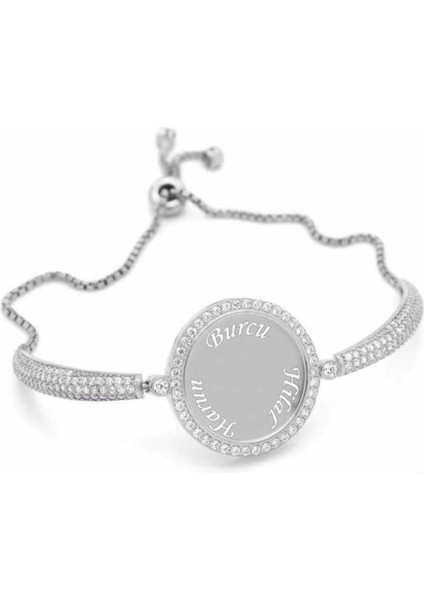 Plaka Isimli 925 Ayar Gümüş Bileklik