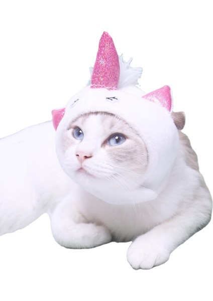 Renkli Unicorn Pet Kedi Şapka Pet Malzemeleri Başlık 10 x 11 x 35 cm. (Yurt Dışından)