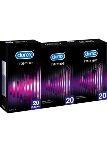 Intense Uyarıcı Prezervatif 40'li + Intense Uyarıcı Jel