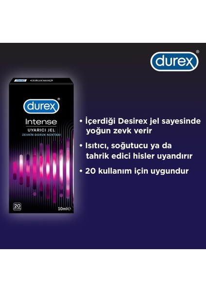 Intense Uyarıcı Prezervatif 40'li + Intense Uyarıcı Jel