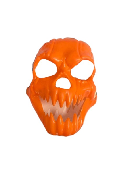 Cadılar Bayramı Halloween Iskelet Balkabağı Maske Turuncu 20CMX20CM