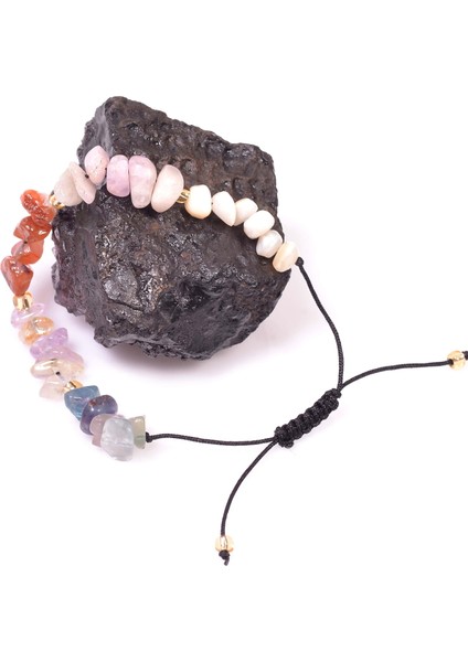 Kova Burcu Doğal Taş Bileklik - Ayarlamalı