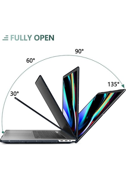 Macbook Pro 13 M2 2022 A2686 Uyumlu Simli Star Parlak Kapak 360° Koruma Kılıf